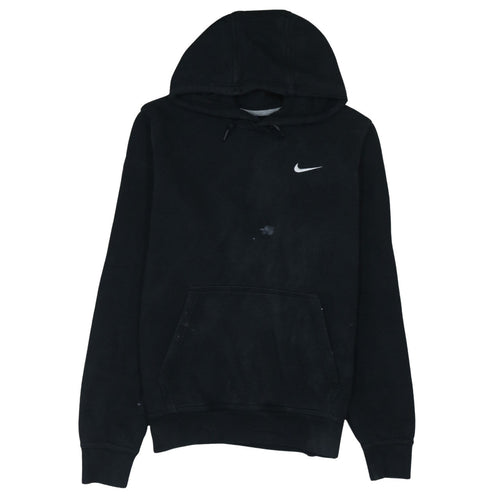 Nike Women Black Medium Pullover Hoodie Sweatshirt Cotton Blend