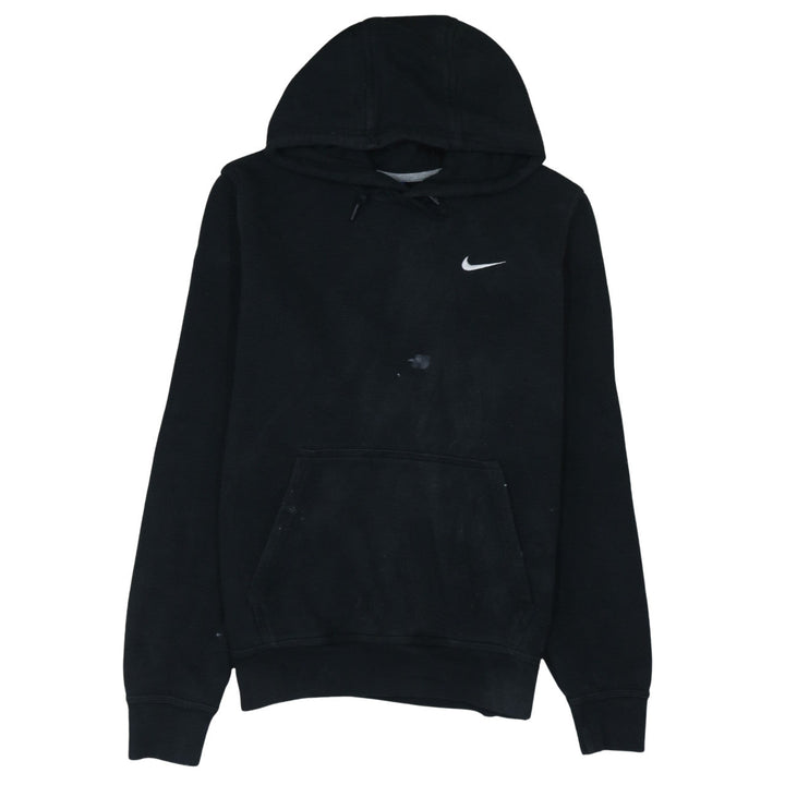 Nike Women Black Medium Pullover Hoodie Sweatshirt Cotton Blend