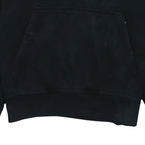 Nike Women Black Medium Pullover Hoodie Sweatshirt Cotton Blend