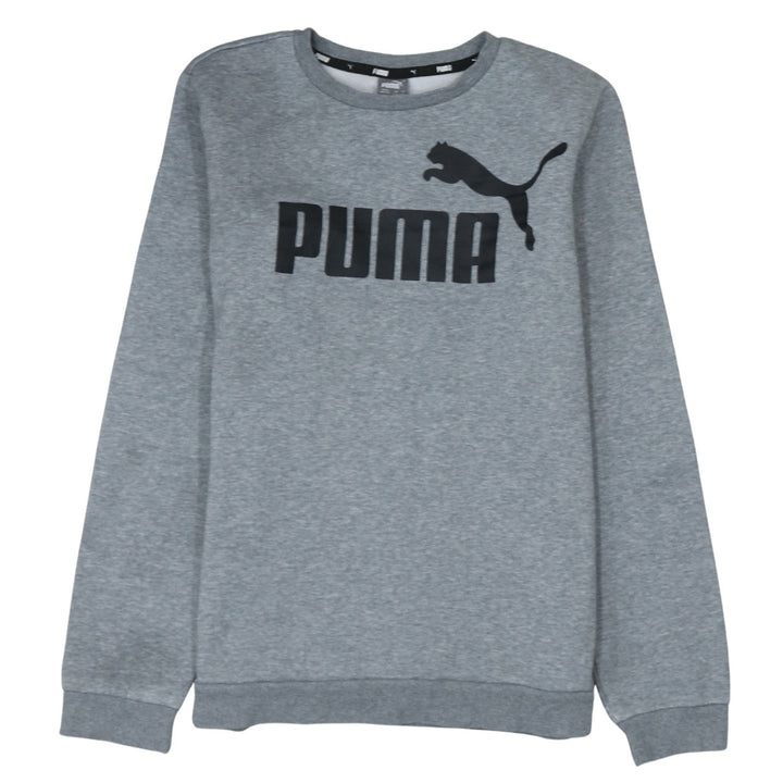 Puma Boys Grey Crew Neck Logo Pullover Sweatshirt 15-16 Years