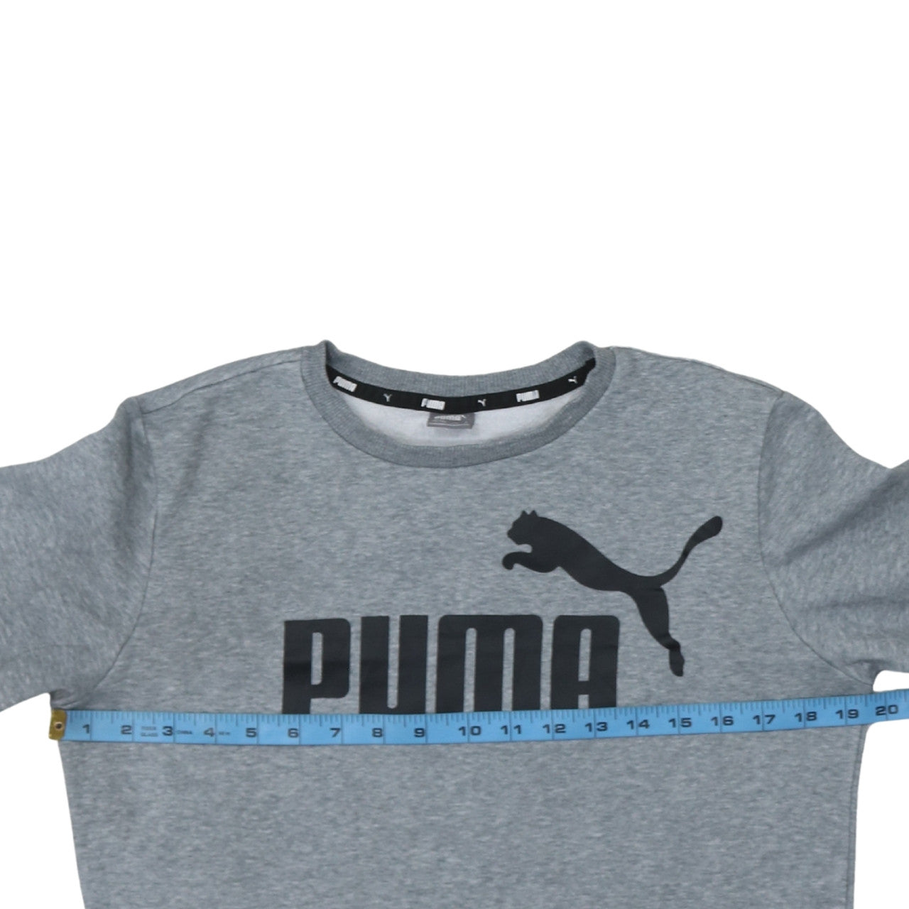 Puma Boys Grey Crew Neck Logo Pullover Sweatshirt 15-16 Years