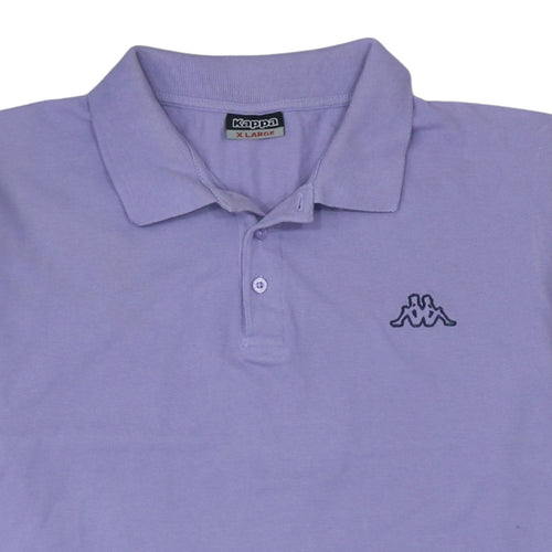 Kappa Men's Purple XL Cotton Polo Shirt Embroidered Logo