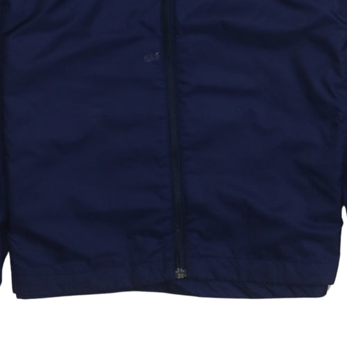 Puma Men's Blue Hooded Rain Jacket M Full Zip Water Resistant