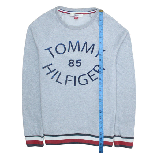 Tommy Hilfiger Men's Grey XS Crew Neck Logo Sweatshirt