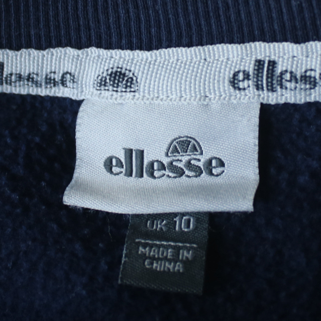 Ellesse Women Navy Blue Crew Neck Pullover Sweatshirt UK 10