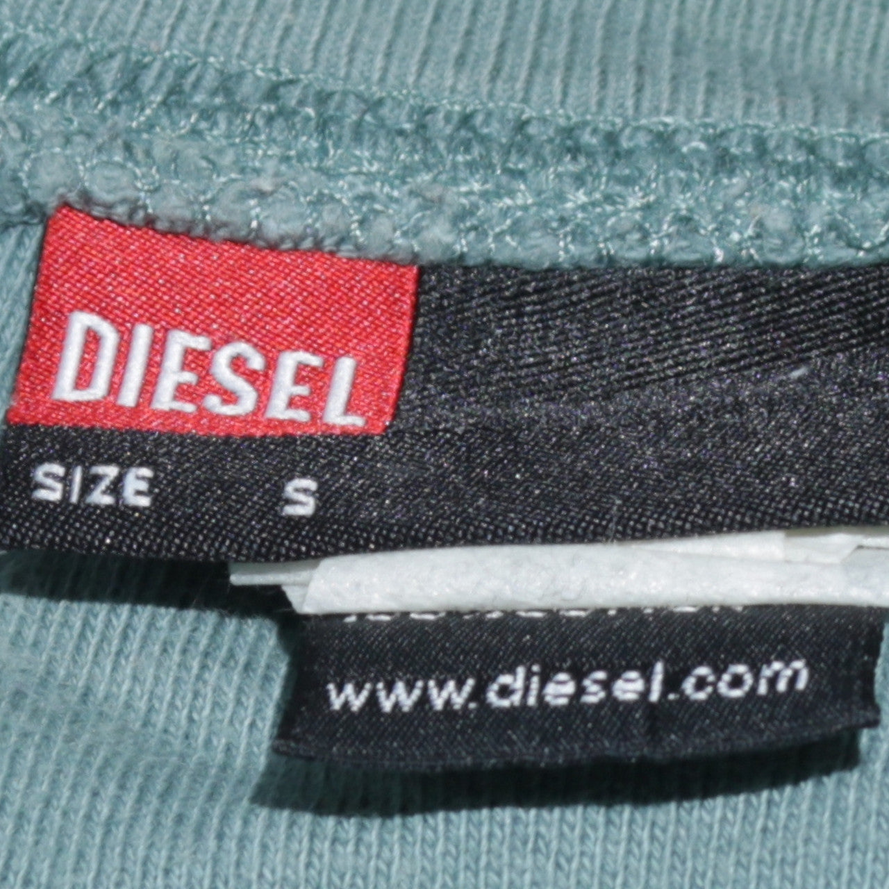 Diesel Men’s Blue Cotton Crew Neck Sweatshirt Size S
