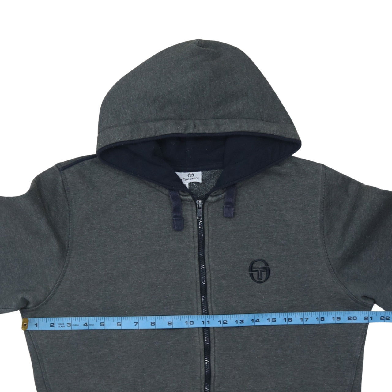 Sergio Tacchini Men's Grey Full Zip Hoodie Size S