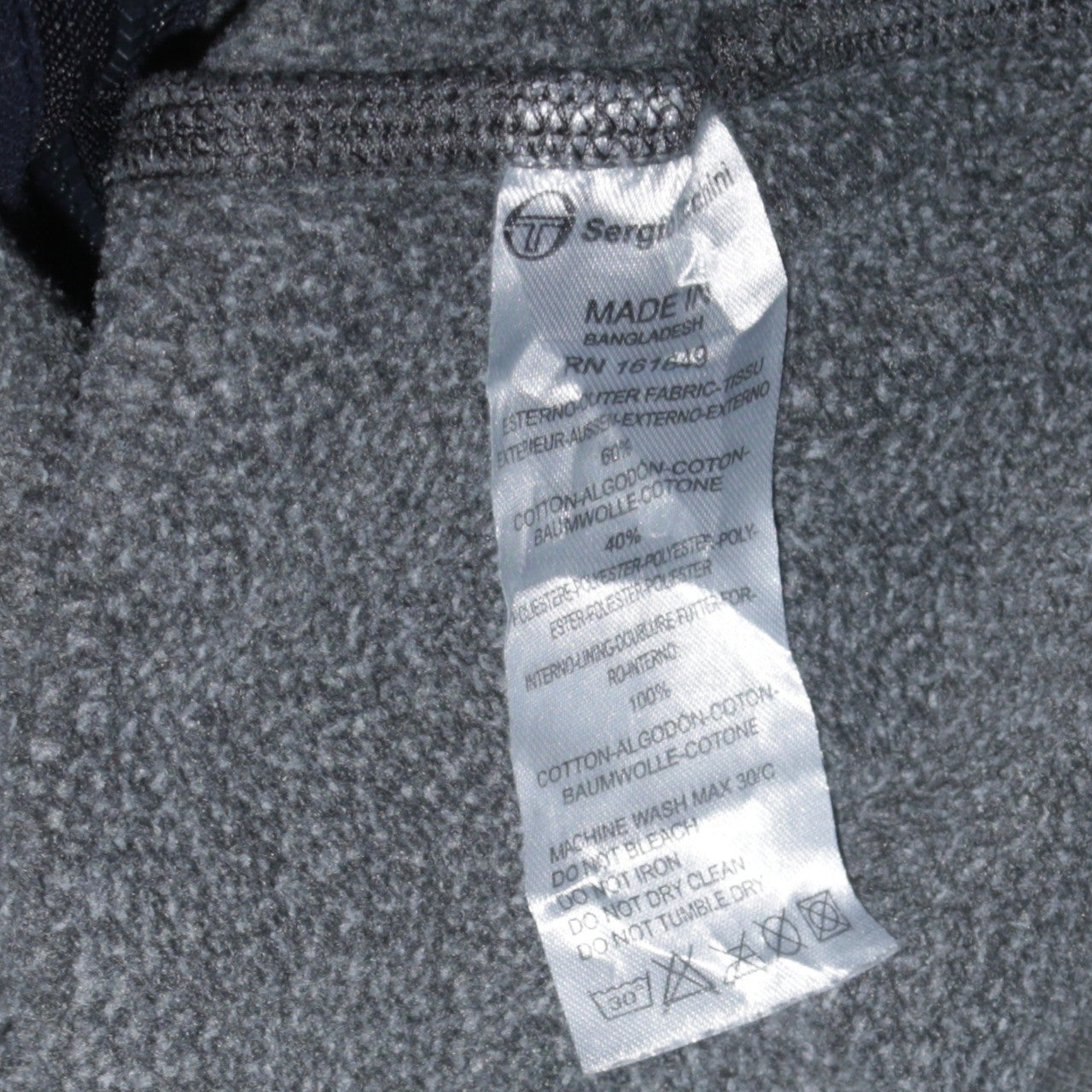 Sergio Tacchini Men's Grey Full Zip Hoodie Size S