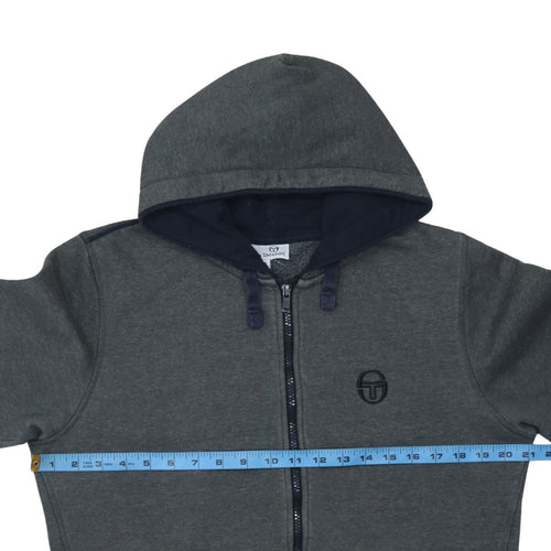 Adidas Men Grey Full Zip Hoodie Small Fleece Sportswear