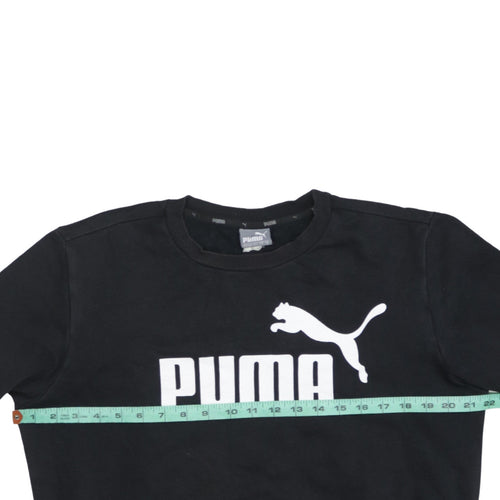 Puma Men's Black XS Pullover Crew Neck Graphic Sweatshirt