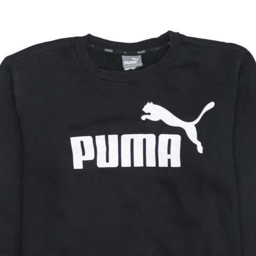 Puma Men's Black XS Pullover Crew Neck Graphic Sweatshirt
