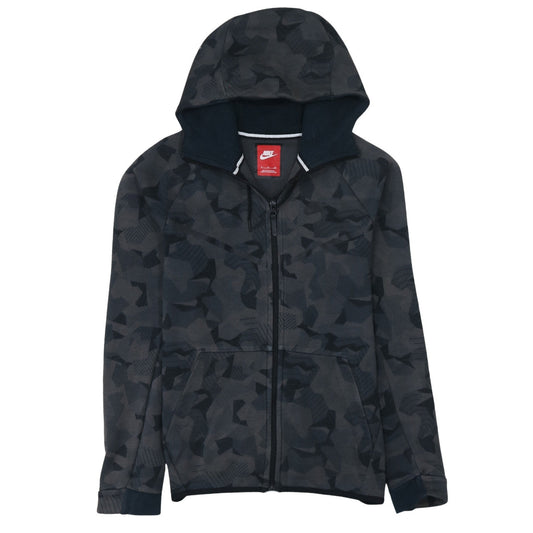 Nike Men's Grey Camouflage Full Zip Hoodie Size S