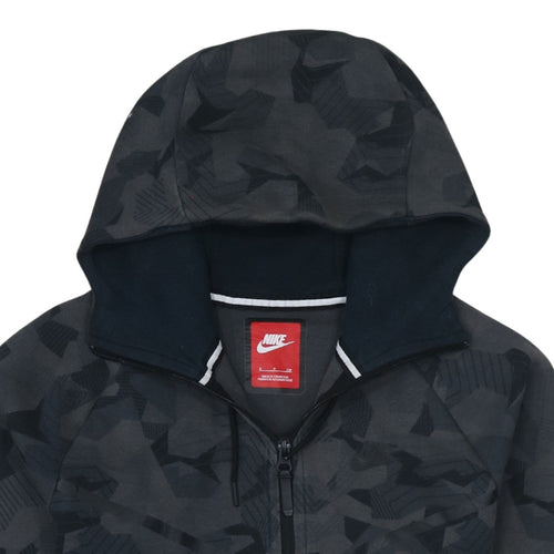 Nike Men's Grey Camouflage Full Zip Hoodie Size S