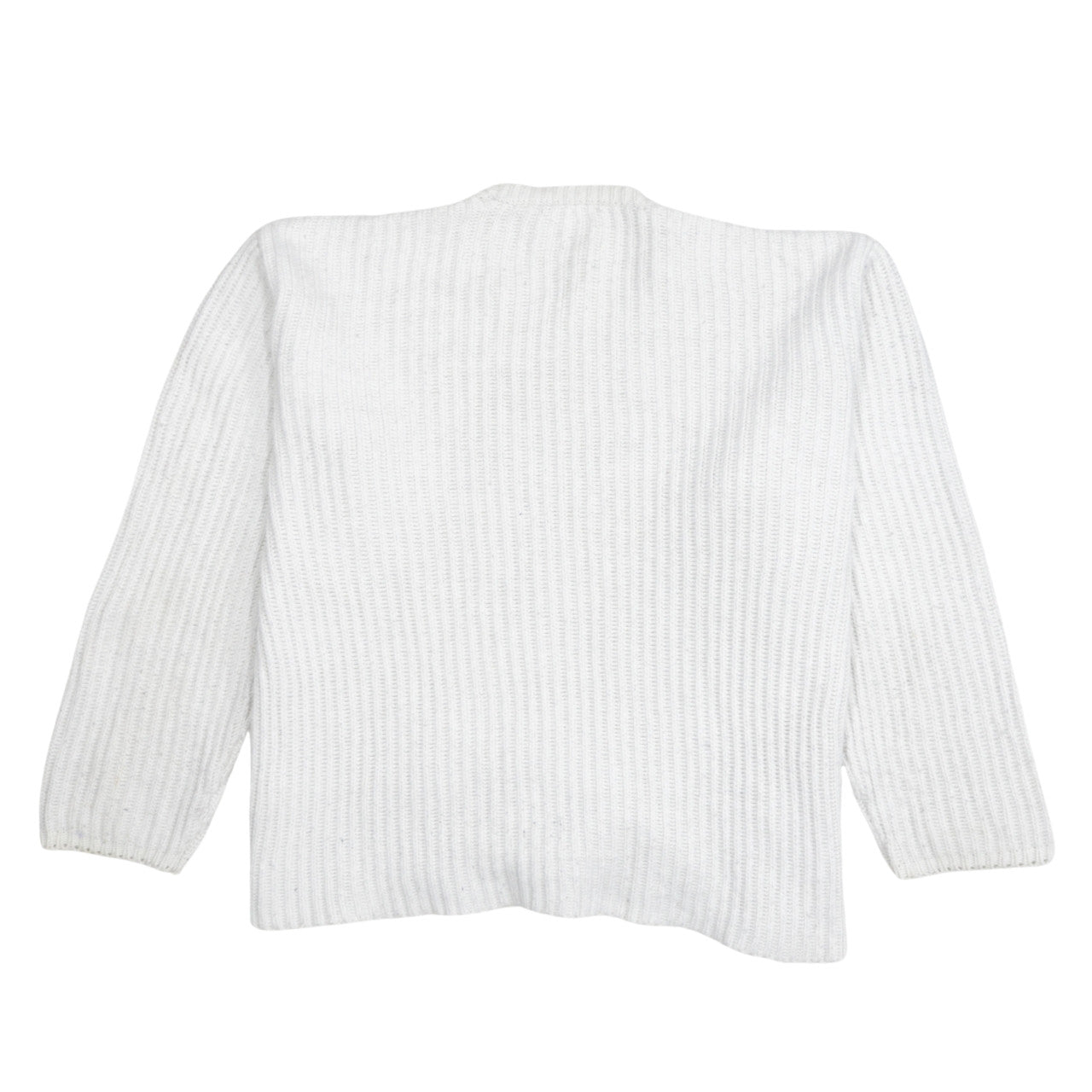 Carhartt Men White Chunky-Knit Wool Pullover Jumper M