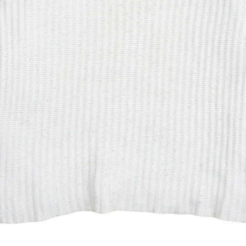 Carhartt Men White Chunky-Knit Wool Pullover Jumper M