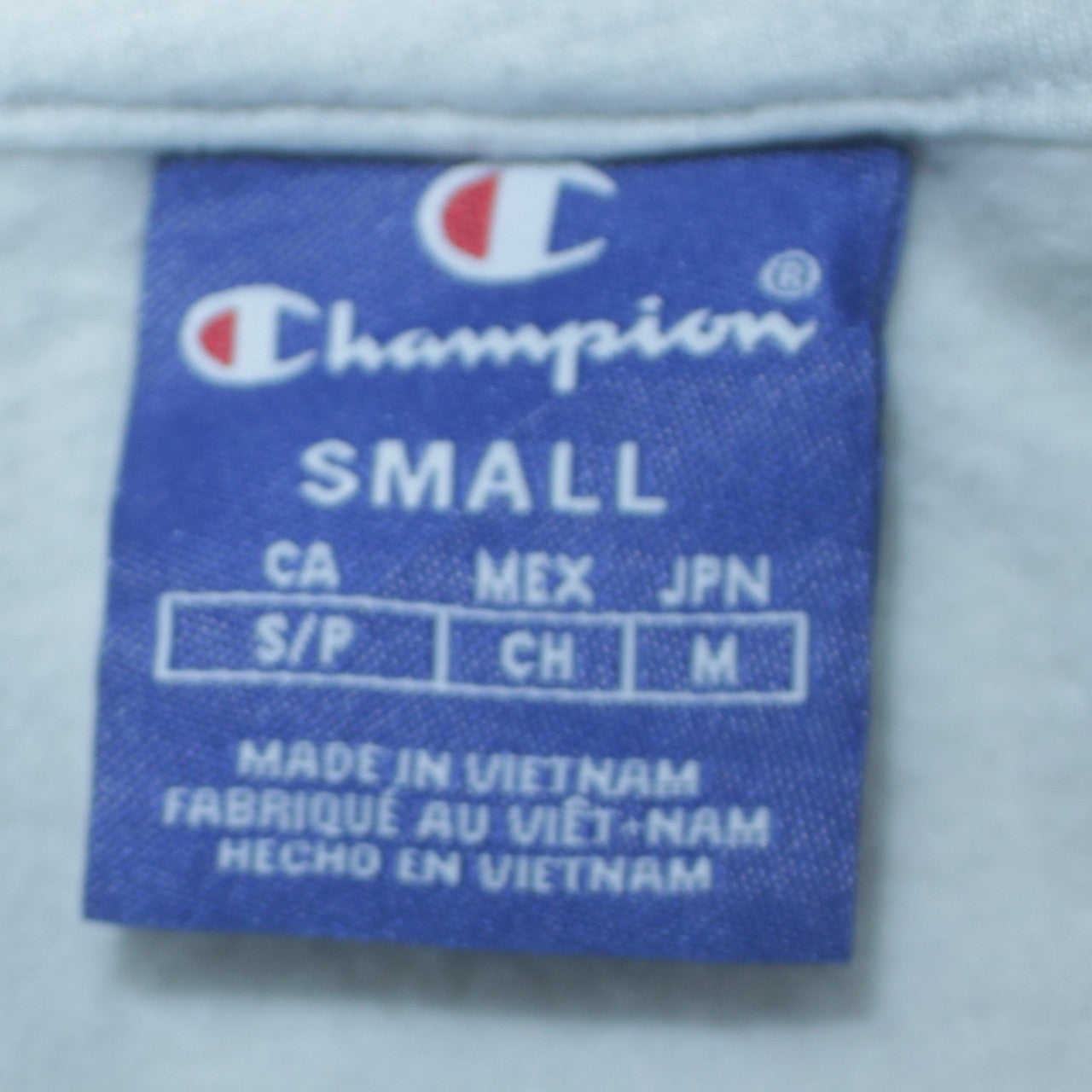 Champion Men's Grey Small Pullover Hoodie with Logo Print