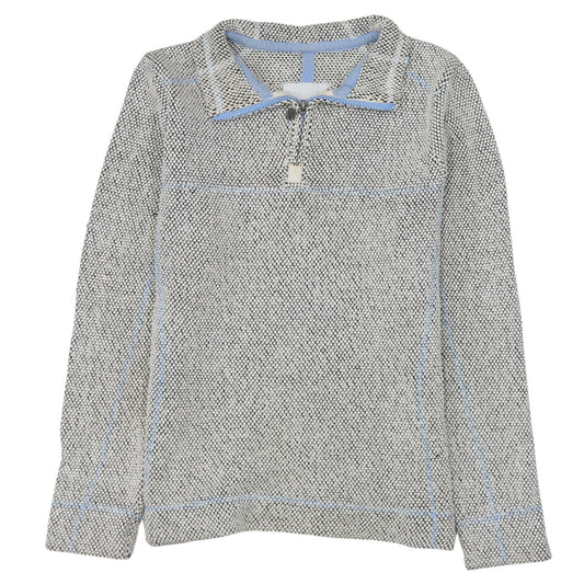 Weird Fish Women's Grey 1/4 Zip Pullover Sweatshirt Size 10 Cotton Blend
