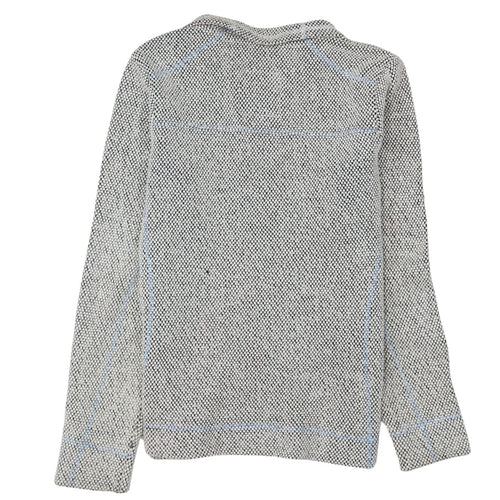 Weird Fish Women's Grey 1/4 Zip Pullover Sweatshirt Size 10 Cotton Blend