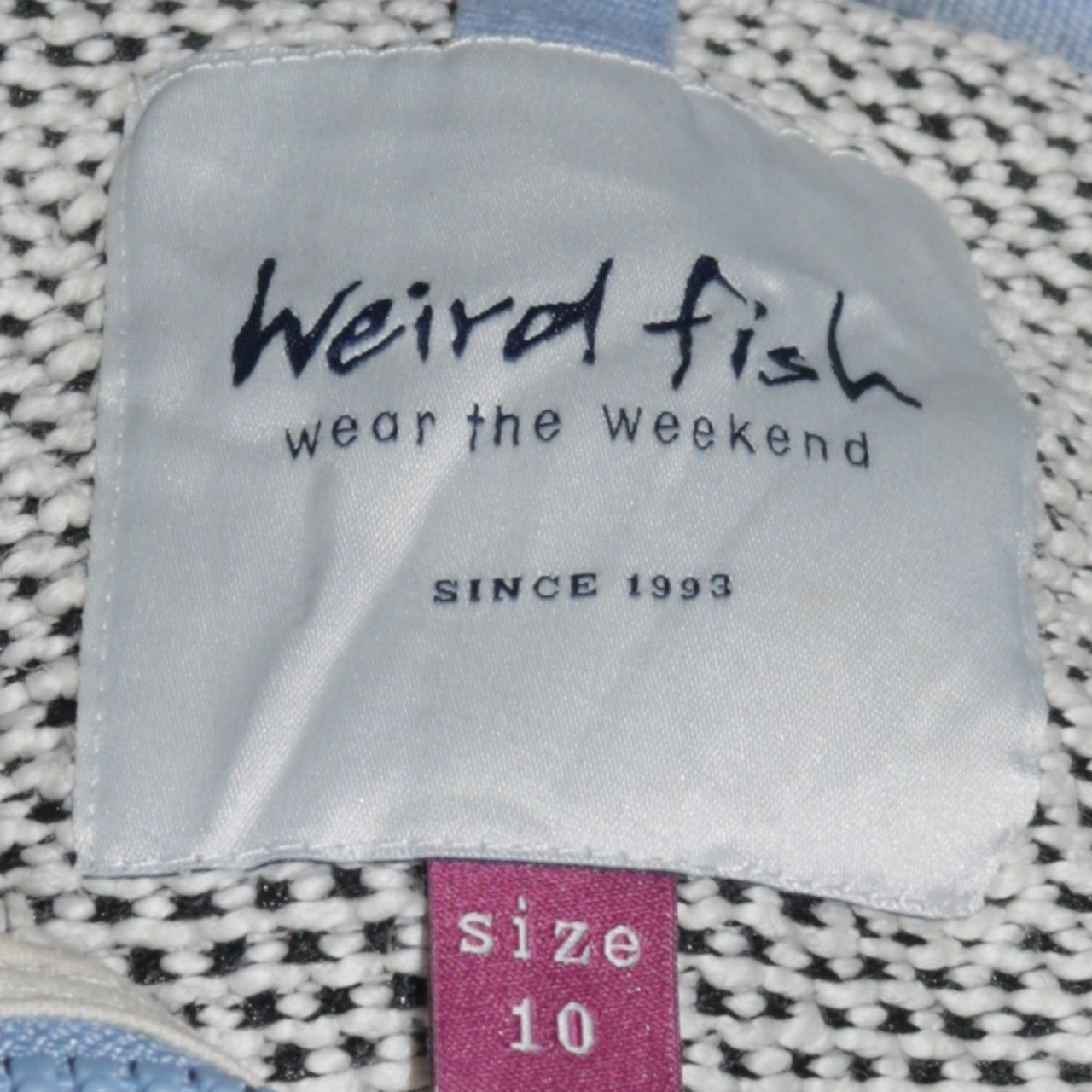 Weird Fish Women's Grey 1/4 Zip Pullover Sweatshirt Size 10 Cotton Blend