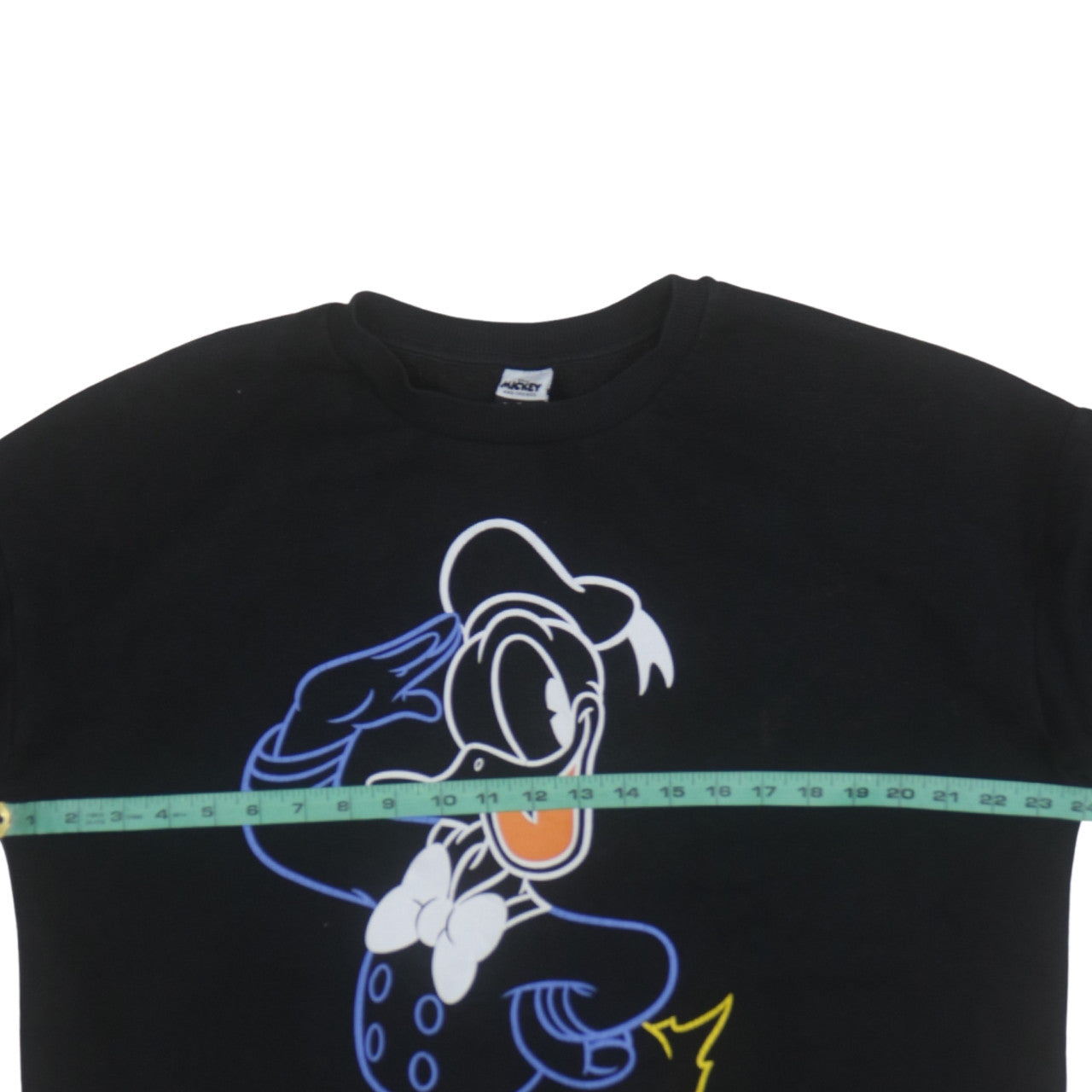 Disney Mickey & Friends George Black Donald Duck Sweatshirt L 16-18 Womens