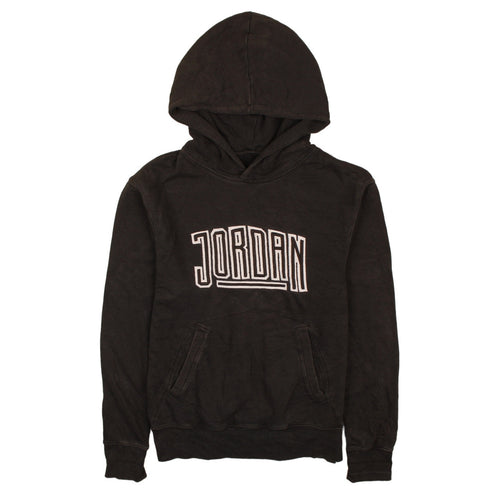 Jordan Mens Black Pullover Hoodie Size M Embroidered Logo
