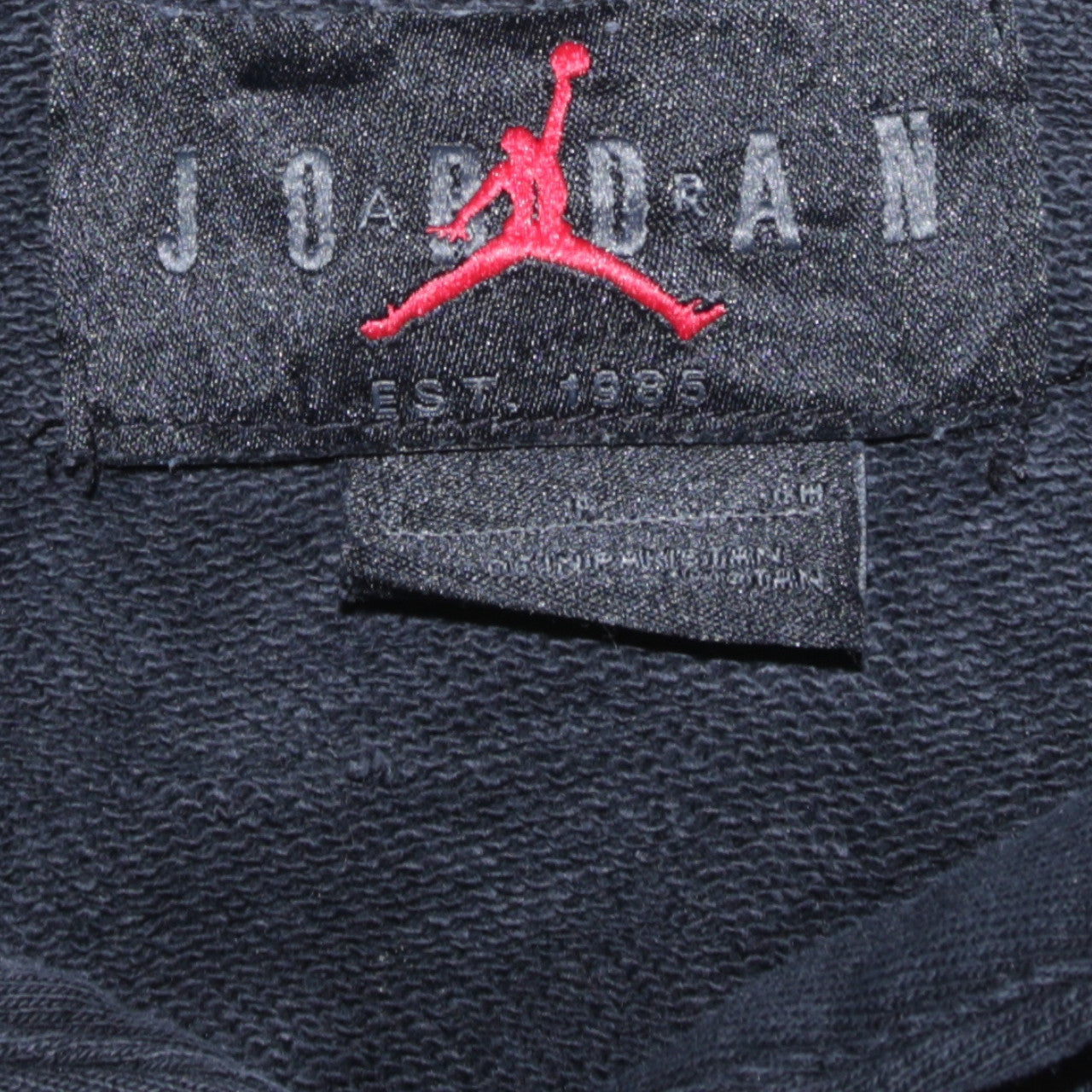 Jordan Mens Black Pullover Hoodie Size M Embroidered Logo