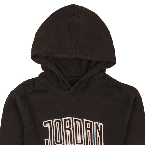 Jordan Mens Black Pullover Hoodie Size M Embroidered Logo