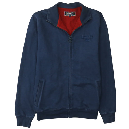 Barbour Men’s Blue L Fleece-Lined Track Jacket Full Zip