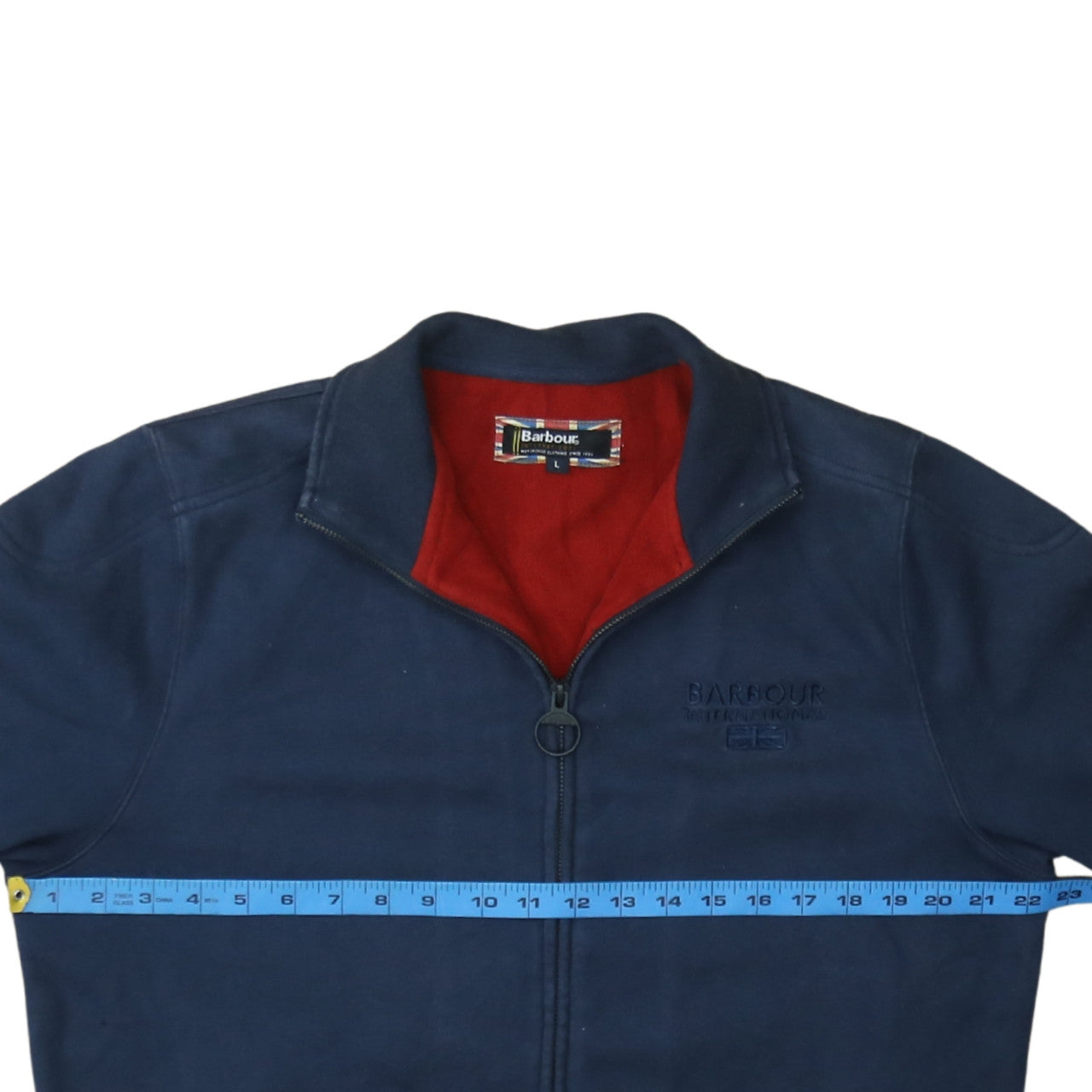 Barbour Men’s Blue L Fleece-Lined Track Jacket Full Zip