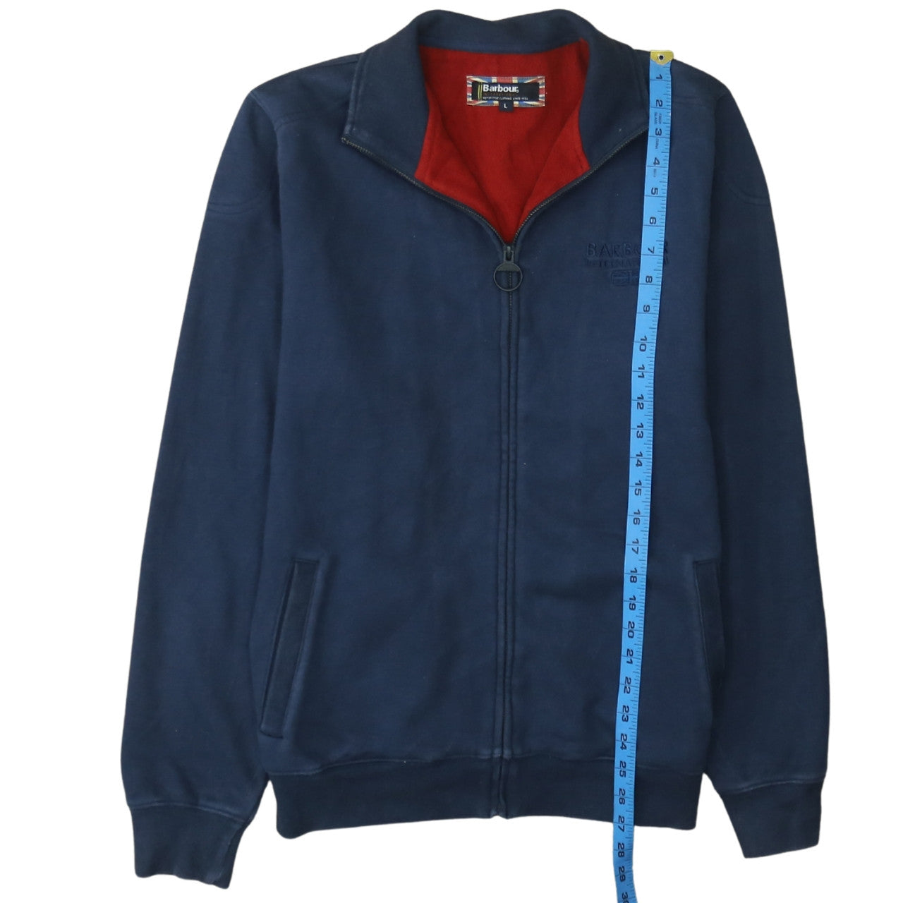 Barbour Men’s Blue L Fleece-Lined Track Jacket Full Zip