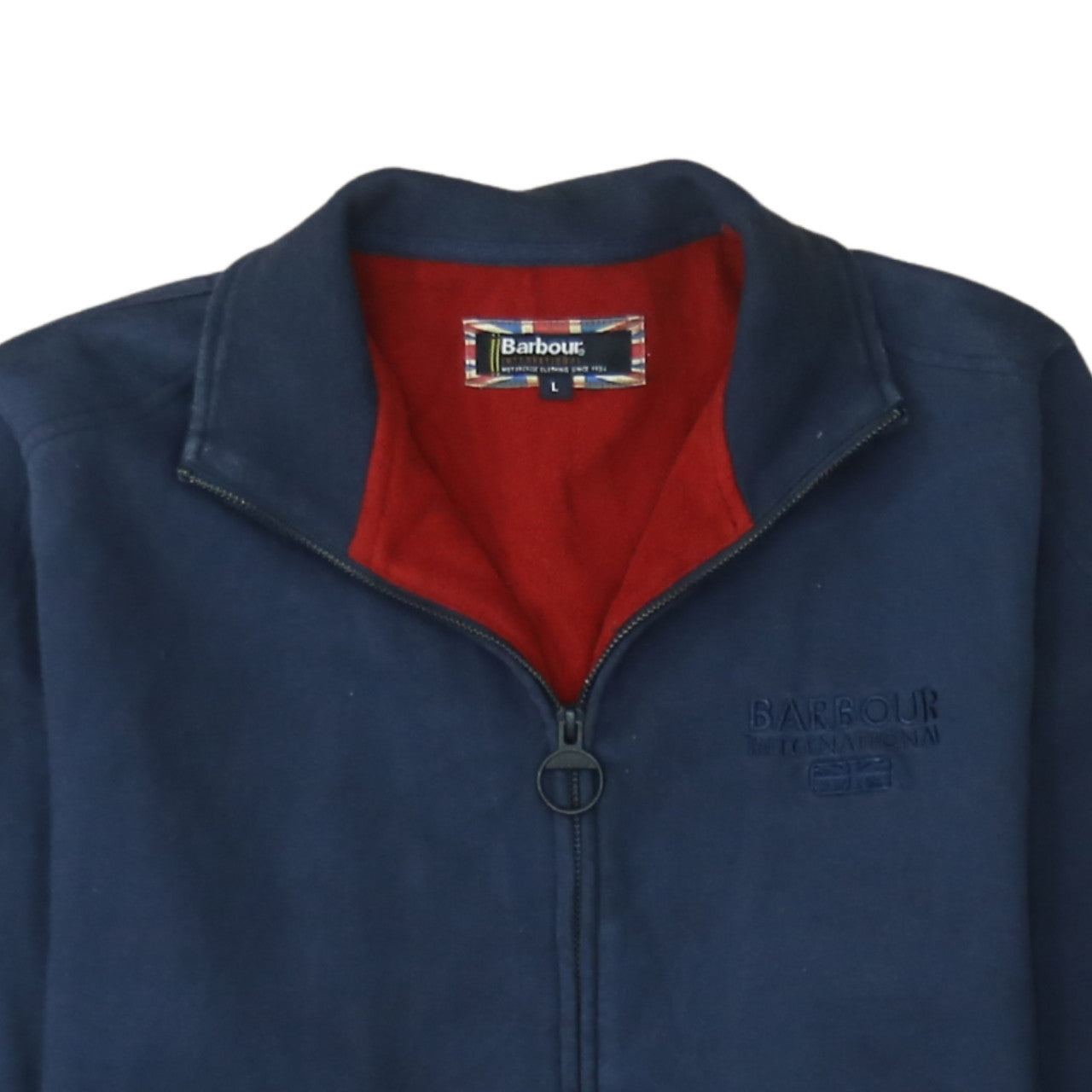 Barbour Men’s Blue L Fleece-Lined Track Jacket Full Zip