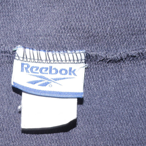 Reebok Men's Black 1/4 Zip Fleece Sweatshirt Size L Regular Fit