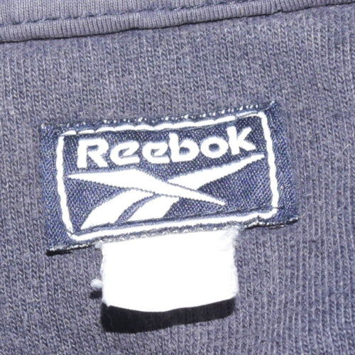 Reebok Men's Black 1/4 Zip Fleece Sweatshirt Size L Regular Fit