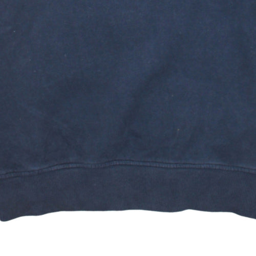 Timberland Men's Blue Crew Neck Cotton Pullover Sweatshirt L