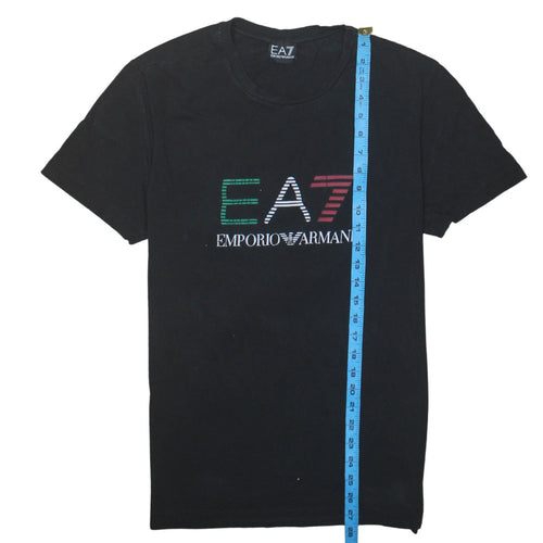 Emporio Armani EA7 Men's Black Crew Neck Cotton T-Shirt L