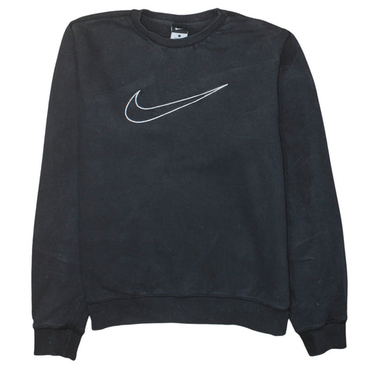 Nike Men's Black L Pullover Sweatshirt Crew Neck Fleece Regular Fit