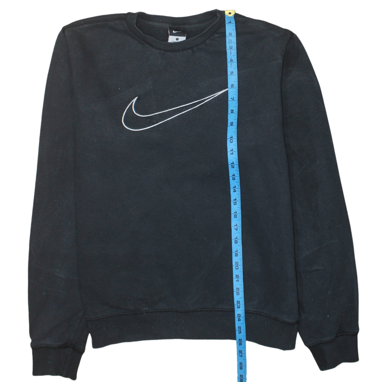 Nike Men's Black L Pullover Sweatshirt Crew Neck Fleece Regular Fit