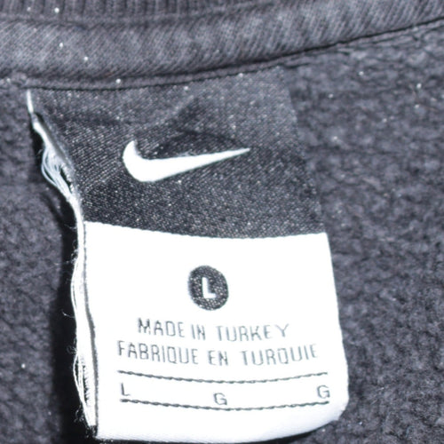 Nike Men's Black L Pullover Sweatshirt Crew Neck Fleece Regular Fit