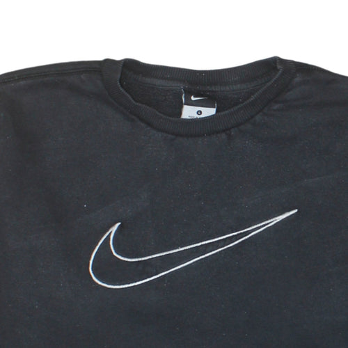 Nike Men's Black L Pullover Sweatshirt Crew Neck Fleece Regular Fit