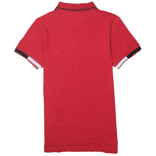 Tommy Hilfiger Men's Red Slim Fit Polo Shirt Size M Cotton