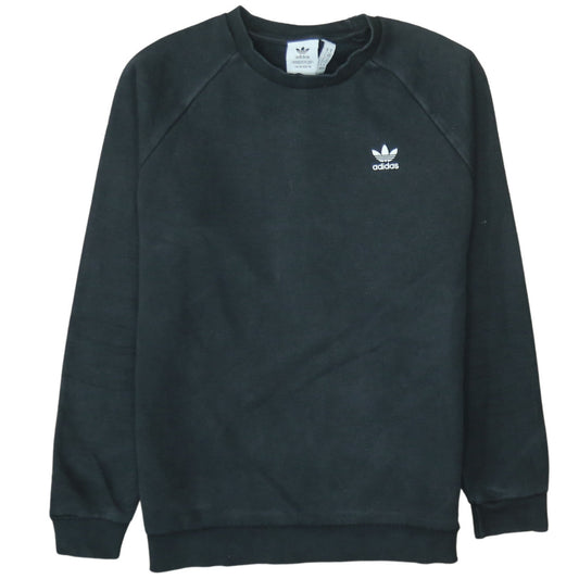 adidas Mens Black Crew Neck Pullover Sweatshirt Size M