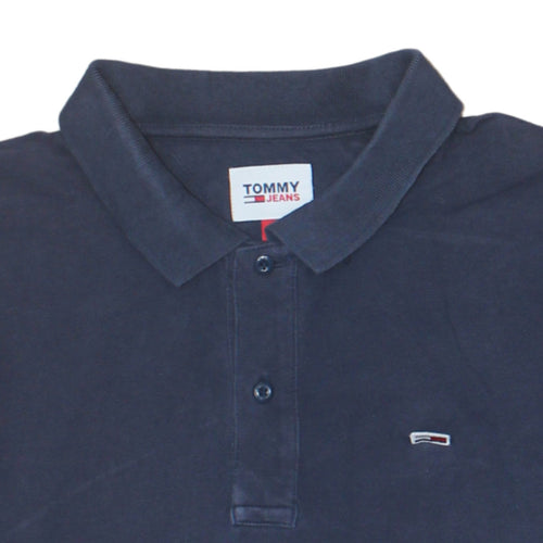Tommy Jeans Men's Blue XL Classic Cotton Polo Shirt