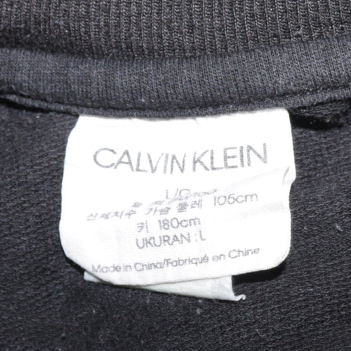 Calvin Klein Men's Black L Pullover Crew Neck Sweatshirt