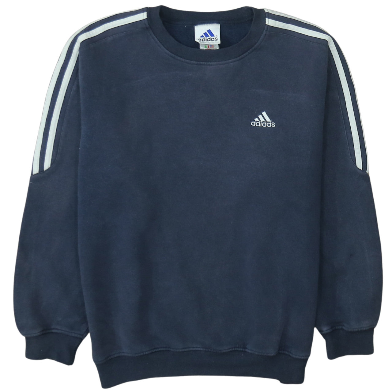 Adidas Men’s Blue Crew Neck Pullover Sweatshirt Size S Sports Style