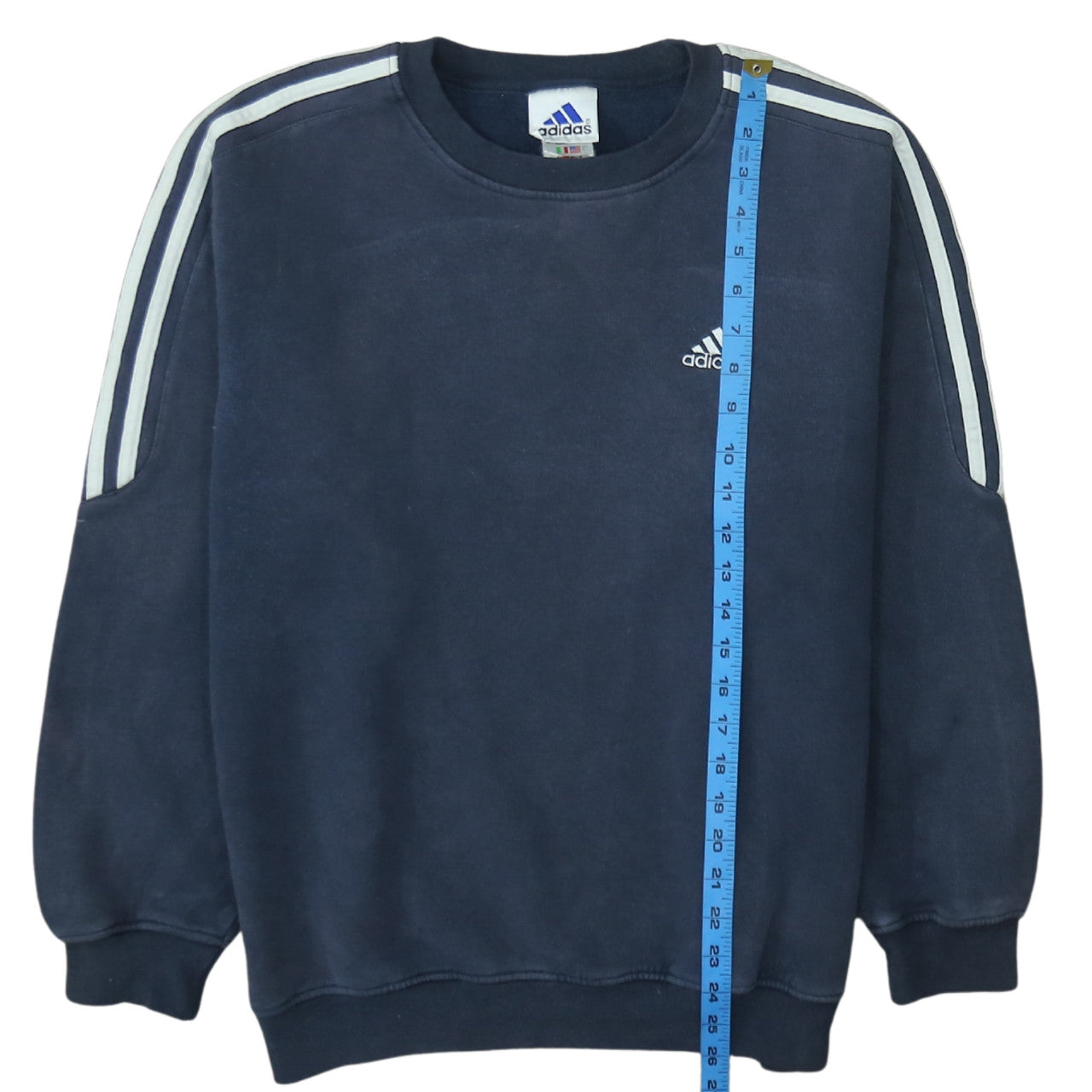 Adidas Men’s Blue Crew Neck Pullover Sweatshirt Size S Sports Style