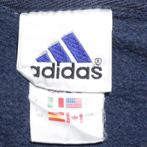Adidas Men’s Blue Crew Neck Pullover Sweatshirt Size S Sports Style