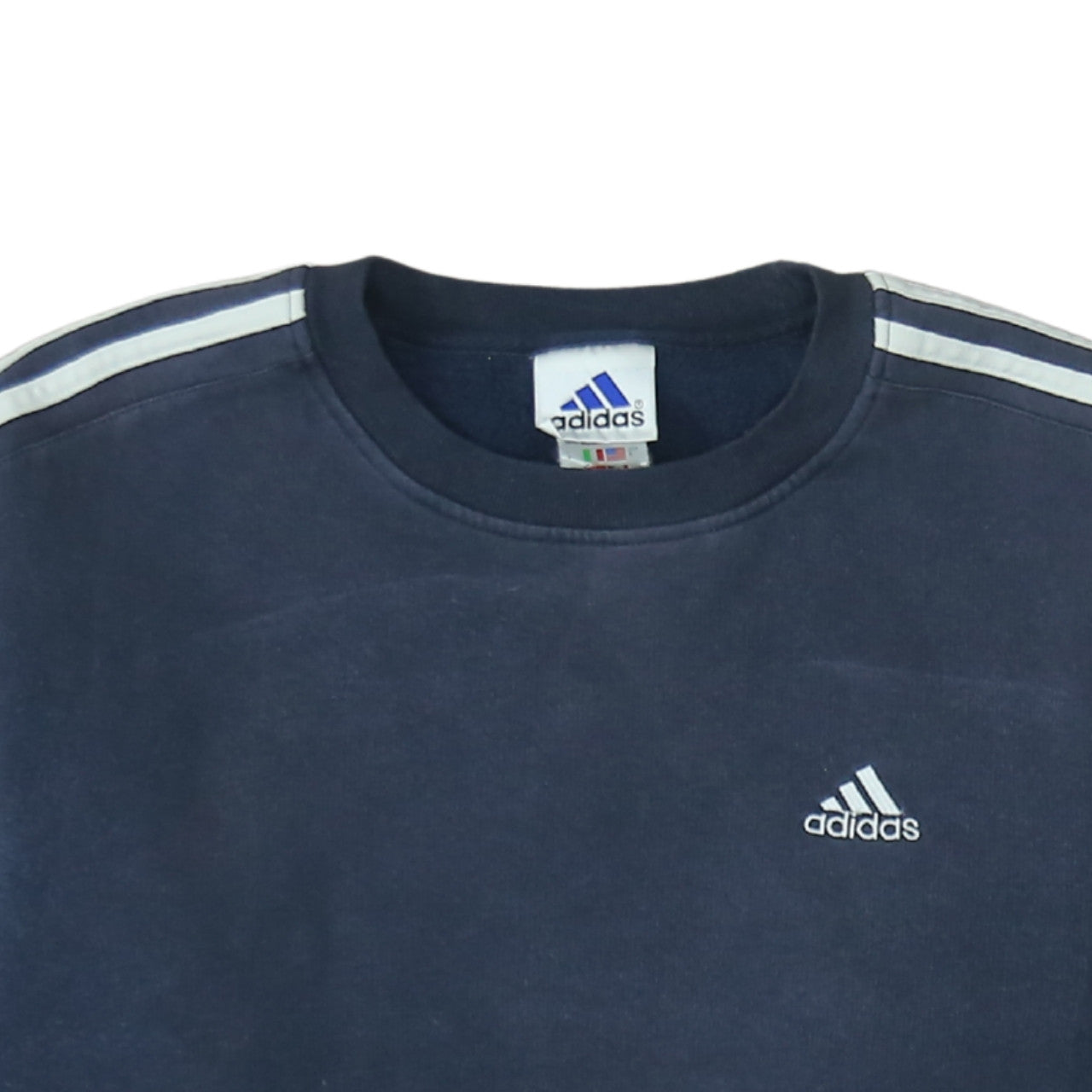 Adidas Men’s Blue Crew Neck Pullover Sweatshirt Size S Sports Style