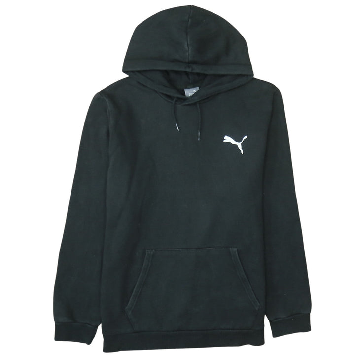 Puma Men's Black Pullover Hoodie L Logo Sports Fleece