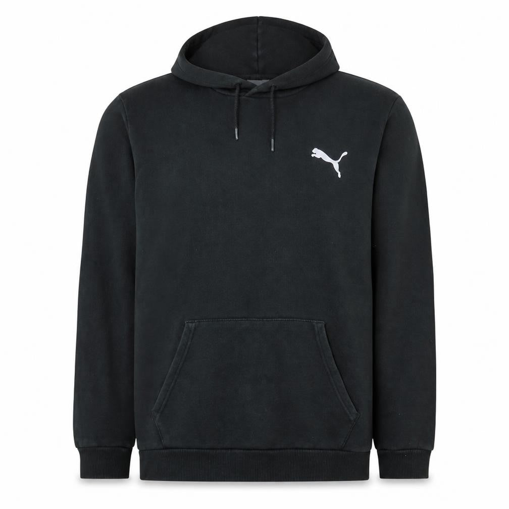 Puma Men's Black Pullover Hoodie L Logo Sports Fleece