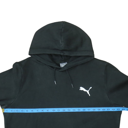 Puma Men's Black Pullover Hoodie L Logo Sports Fleece
